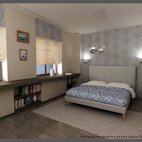 Интерьер индивидуального жилого дома в Подмосковье: Спальня